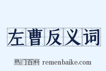 左曹反义词是什么意思的图片